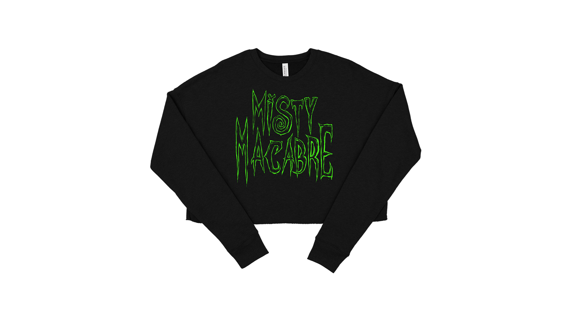 Misty Macabre Crop Crewneck Sweatshirt