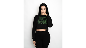 Misty Macabre Crop Crewneck Sweatshirt