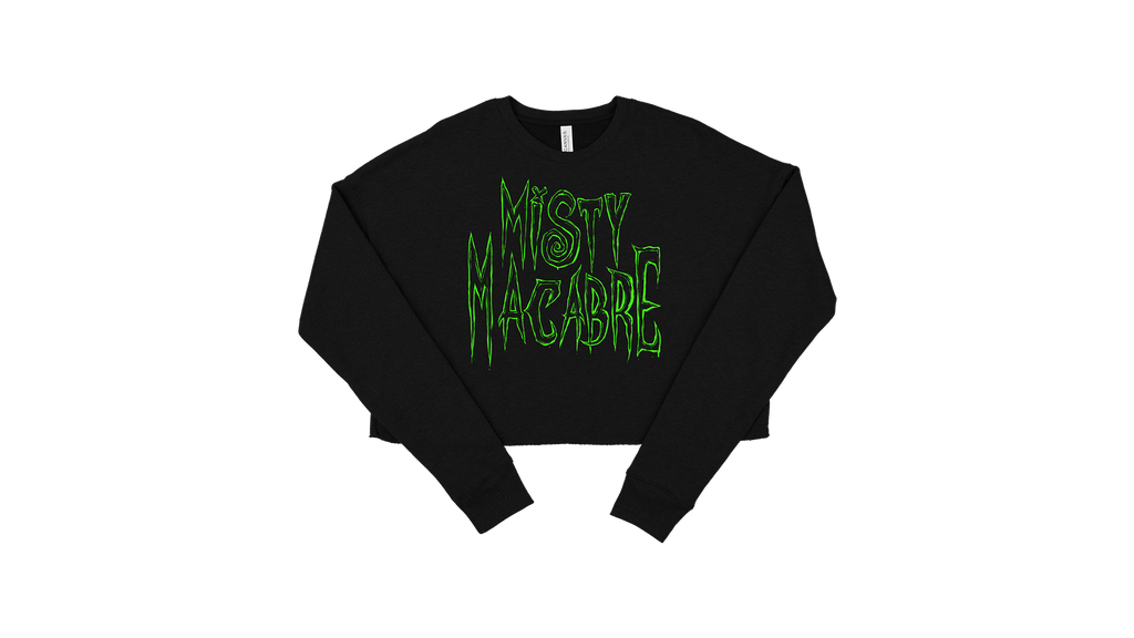 Misty Macabre Crop Crewneck Sweatshirt