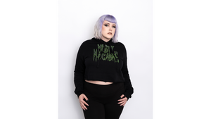 Misty Macabre Crop Hoodie