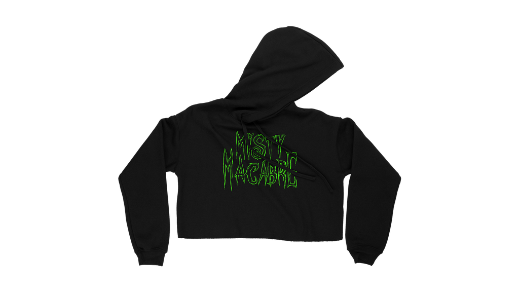 Misty Macabre Crop Hoodie